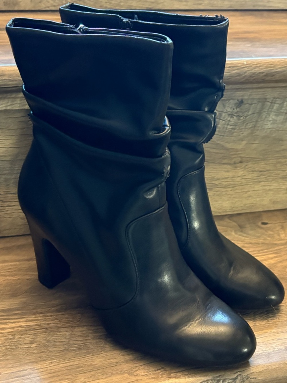 Kelly & Katie Black Slouch High-Heel  Boots